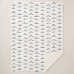 basset hound black white simple puppy dog eyes   sherpa blanket