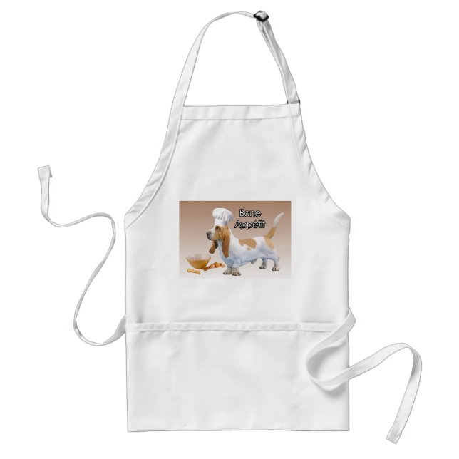 Basset Hound Bone Appetit Chef's Apron (Front)