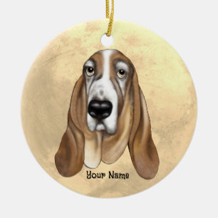  Basset Hound  Ceramic Ornament