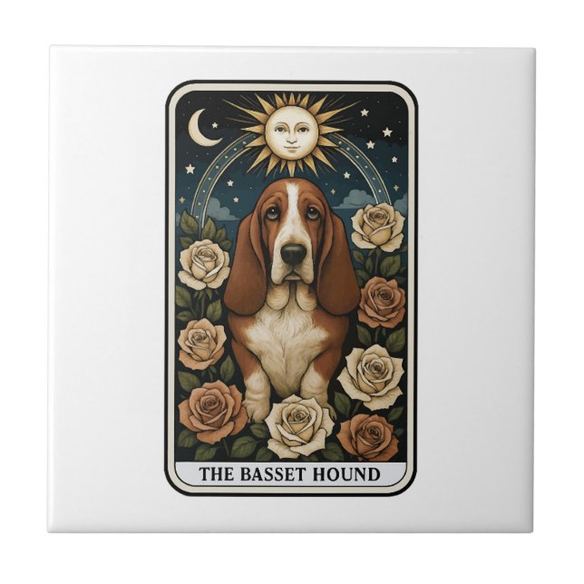 Basset Hound Ceramic Tile (Front)