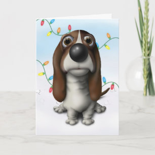 Basset Hound Christmas BH1 Holiday Card