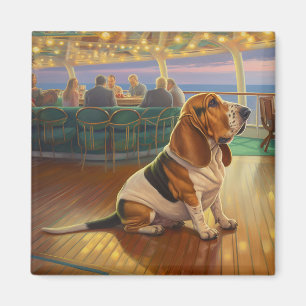 Basset Hound Christmas Cruise: Pawsome Holiday Magnet