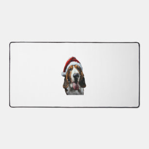 Basset Hound Christmas Desk Mat