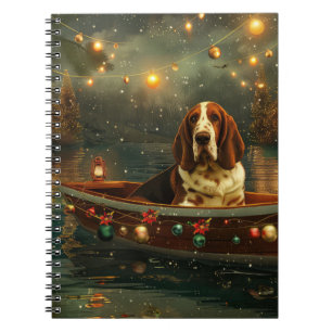 Basset Hound Christmas Festive Voyage Notebook