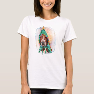 Basset Hound Christmas Gifts For Dog Lovers T-Shirt