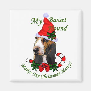Basset Hound Christmas Gifts Magnet