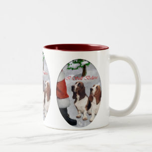 Basset Hound Christmas Gifts Two-Tone Coffee Mug