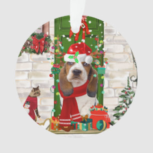 Basset Hound Christmas  Ornament