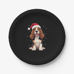 Basset Hound Christmas Tank Top Paper Plate