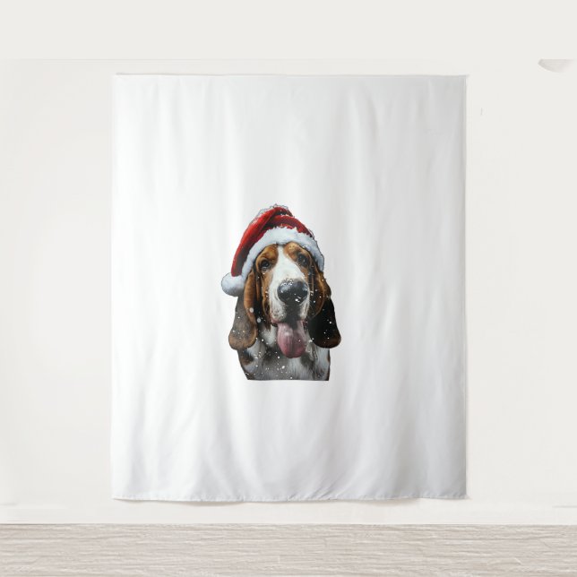 Basset Hound Christmas  Tapestry (Front)