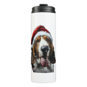 Basset Hound Christmas Thermal Tumbler