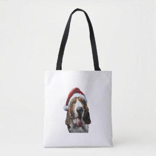 Basset Hound Christmas Tote Bag