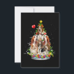 Basset hound Christmas Tree Ornament Santa Hat Xma RSVP Card<br><div class="desc">This is a great Christmas gift. Your family,  friends or children will love this gift after you give it to them. Wishing you and your family and friends a Merry Christmas.</div>
