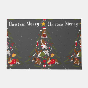 Basset Hound Christmas Tree Xmas Dog Lover  Doormat