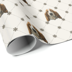 Basset Hound Christmas Wrapping Paper