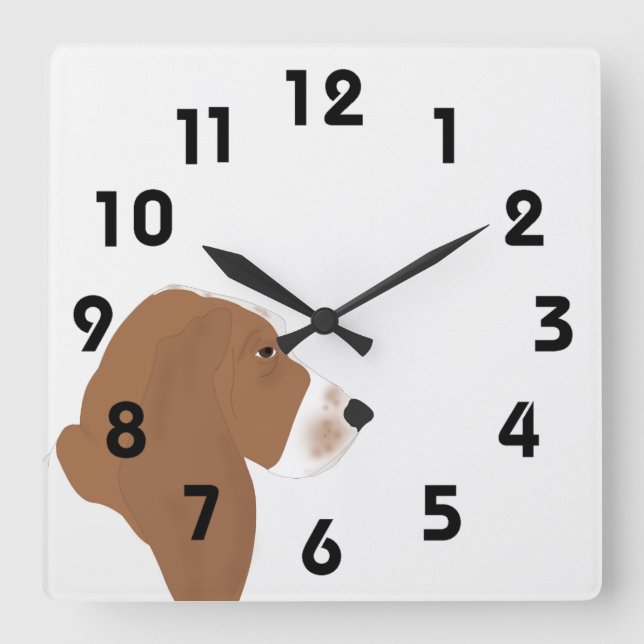 Basset Hound Clock (Front)