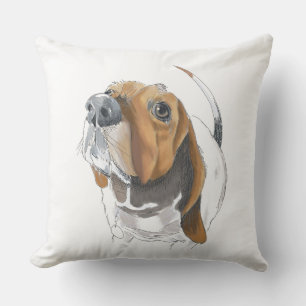 Basset Hound Close Up Cute and loveable Cushion