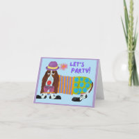 Basset Hound Clown Let's Party