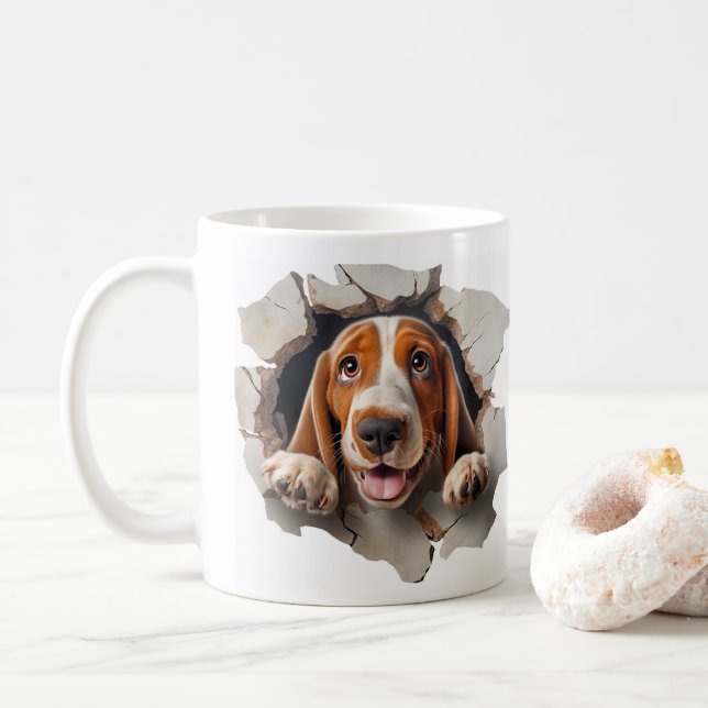 Basset Hound   Coffee Mug (With Donut)