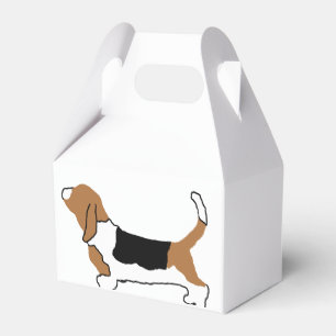 Basset Hound colour silhouette Favour Box