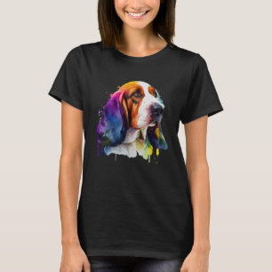 Basset Hound Colourful Pop Splash Tie Dye 1 T-Shirt