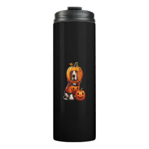 Basset Hound Cosplay Horror Carved Pumpkin Hallowe Thermal Tumbler