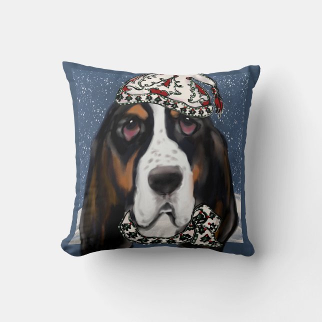 BASSET HOUND  CUSHION (Front)