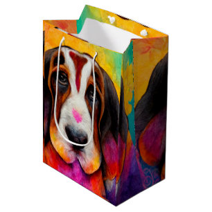 Basset hound cute dog gift bag