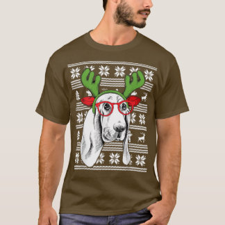 Basset Hound Cute Happy Holidays Christmas T-Shirt