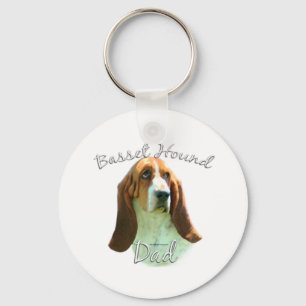 Basset Hound Dad 2 Key Ring
