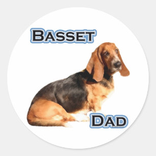 Basset Hound Dad 4 - Sticker