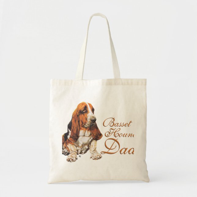 Basset Hound Dad Tote Bag (Front)