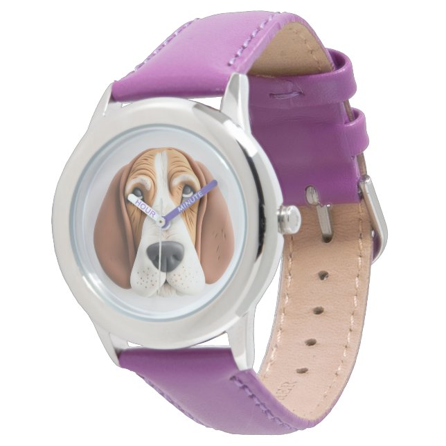 Basset Hound Dog 3D Inspired Watch (Angled)