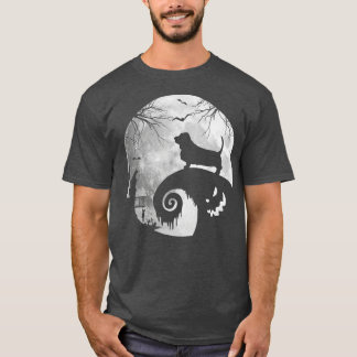 Basset Hound Dog And Moon Halloween Costume Dog Lo T-Shirt