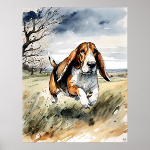 Basset Hound - Dog Art Print