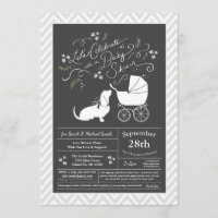 Basset Hound Dog Baby Shower Gender Neutral