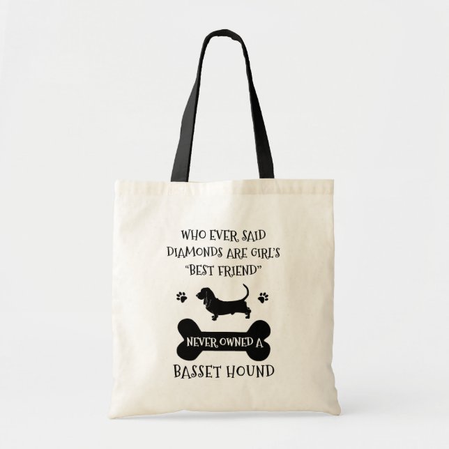Basset Hound Dog Best Friend Tote Bag (Front)
