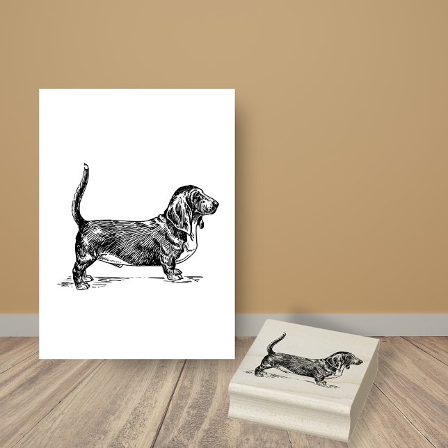 Basset Hound Dog Breed Rubber Stamp (Creator Uploaded)