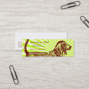 Basset Hound Dog Burst Mini Business Card