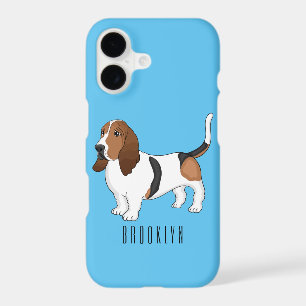 Basset hound dog cartoon illustration