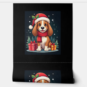 Basset Hound Dog Christmas Outfits Santa Hat Dog X Wallpaper