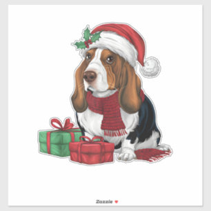 Basset Hound Dog Christmas Parties Holiday Santa D
