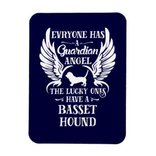 Basset hound dog guardian angel magnet
