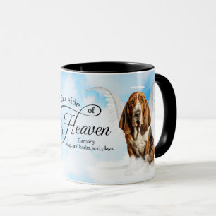 Basset Hound Dog Heaven Personalized Memorial Mug