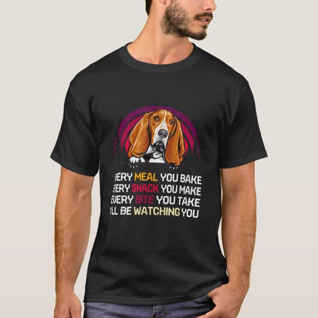 Basset Hound Dog I ll Be Watching You  Father s Da T-Shirt (Front)