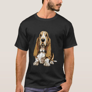 Basset Hound Dog Illustration T-Shirt