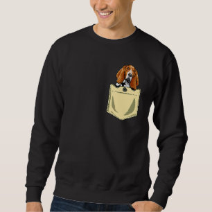 Basset Hound Dog In The Pocket Puppy Sweatshirt
