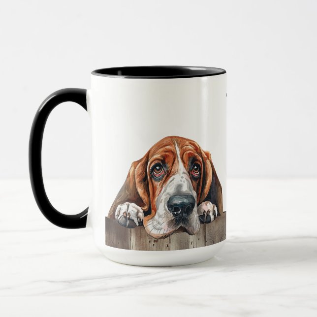 Basset Hound Dog Mug (Left)