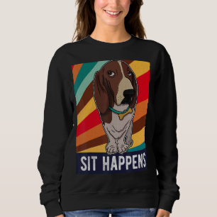 Basset Hound Dog Mum Walk Dog Sayings Breeder Sweatshirt