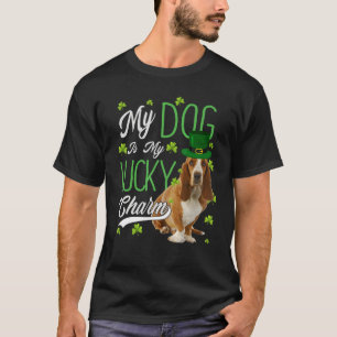 Basset Hound Dog  My Dog Is My Lucky Charm T-Shirt